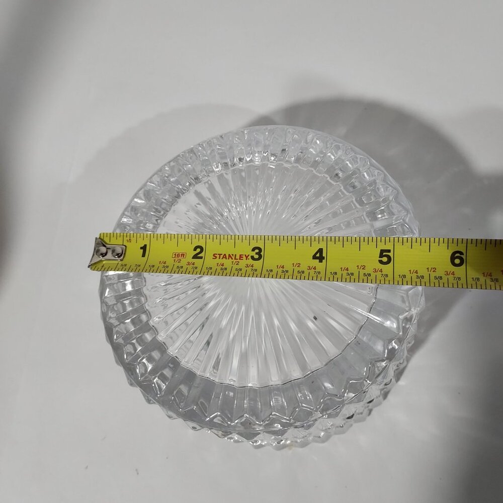 Oneida German Crystal Wine Bottle Decanter Coaster High Low Elegant Barware 1960 - Picture 6 of 11